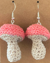 Load image into Gallery viewer, Crochet Mushroom Earrings
