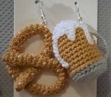 Load image into Gallery viewer, Crochet Food, Spirit and Wine Earrings
