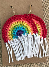 Load image into Gallery viewer, Crochet Rainbow Earrings
