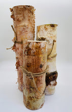 Load image into Gallery viewer, (3) Birchwood Vessels with Tealights
